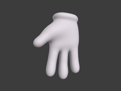 3D Hand Model Collection for Character Design 3D 模型