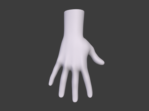 3D Hand Model Collection for Character Design 3D 模型