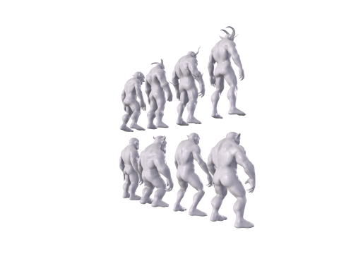 Base Mesh for Sculpting Orcs 8 High-Quality ModelsIdeal for Sculpting 3D Модель