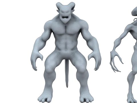 Monster and Demon Base Mesh Kit II 11 Diverse Designs 3D Model