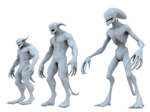 Primal Demons IMM Brush for Zbrush 3D Model