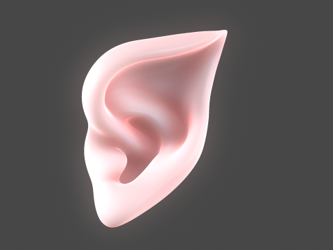 Versatile Ear Base Mesh Pack - 5 Stylized and Realistic Ears 3D Model