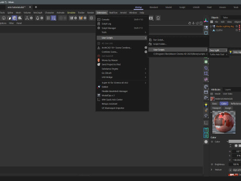 ワンクリックでの Cinema 4D 自動 3 ポイント ライティング用の簡単なライト スクリプト 3Dモデル