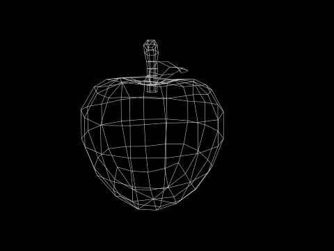 Stylized Low Poly Apple 3D Model