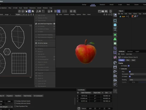 Stylized Low Poly Apple 3D Model