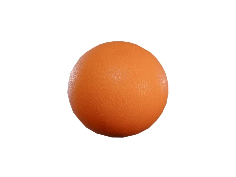 Stylized Orange Low-Poly 3D Model