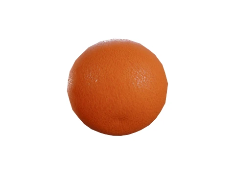 Stylized Orange Low-Poly 3D Model