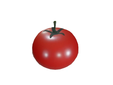 Stylized Tomato Low Poly 3D Model