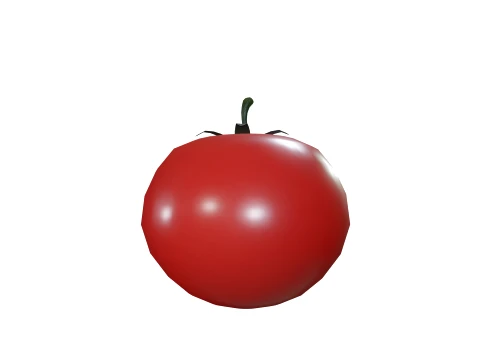 Stylized Tomato Low Poly 3D Model