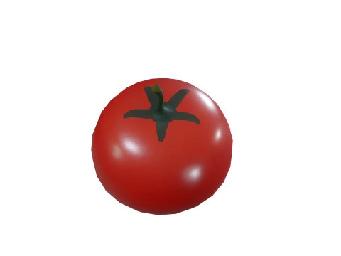 Stylized Tomato Low Poly 3D Model