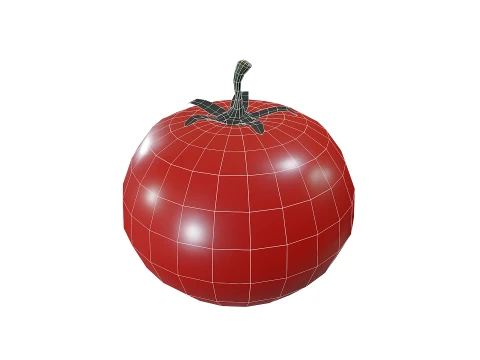 Stylized Tomato Low Poly 3D Model