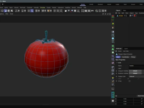 Stylized Tomato Low Poly 3D Model