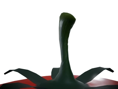 Stylized Tomato Low Poly 3D Model