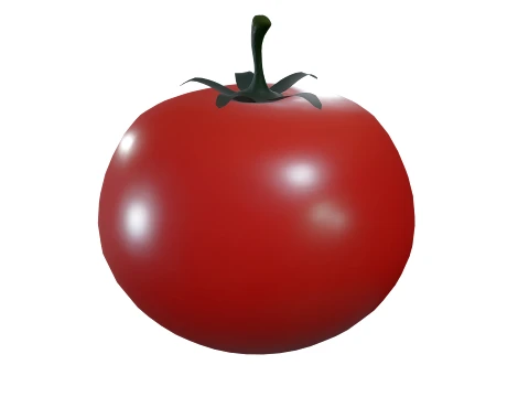 Stylized Tomato Low Poly 3D Model