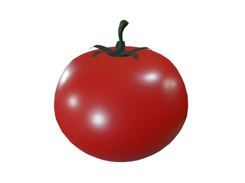 Stylized Tomato Low Poly 3D Model