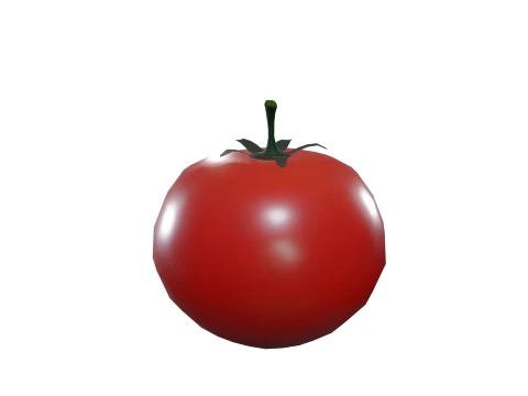 Stylized Tomato Low Poly 3D Model