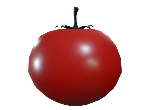 Stylized Tomato Low Poly 3D Model