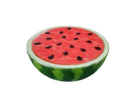 Stylized Watermelon Game-Ready 3D Model