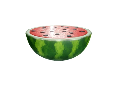Stylized Watermelon Game-Ready 3D Model