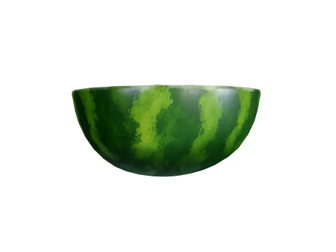 Stylized Watermelon Game-Ready 3D Model