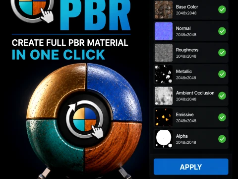 One Click PBR script Automate Your PBR Workflow in Cinema 4D 3D Model
