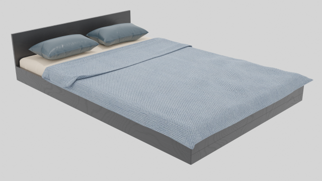 modern bed 3D 模型 .c4d .max .obj .3ds .fbx .stl .blend 