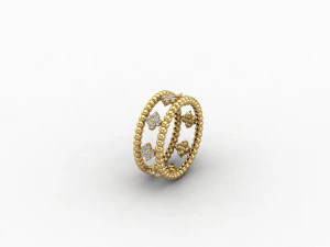 topaklı &ccedil;i&ccedil;ek y&uuml;z&uuml;k 3D Baskı Modeli