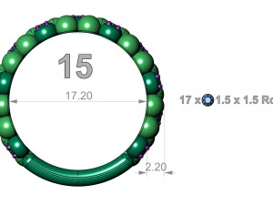 klonterige ring 3D printmodel
