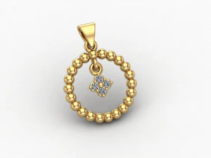 ciondolo con fiori bitorzoluti ii Modello di stampa 3D