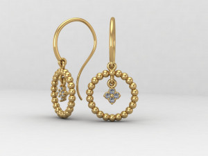 lumpy flowers earring ii 3D Print Model