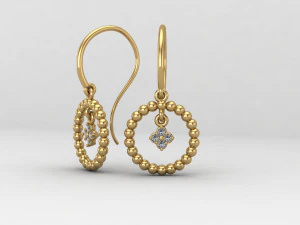 ढेलेदार फूलों की बाली ii 3D प्रिंट मॉडल