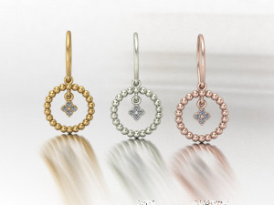 lumpy flowers earring ii Model do druku 3D