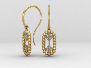 lumpy flowers earring 3D Print Model