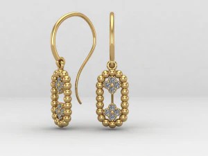 orecchino di fiori grumosi Modello di stampa 3D