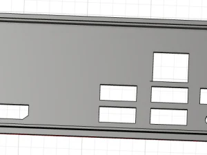 z170 extreme 3 moederbord achterplaat 3D printmodel