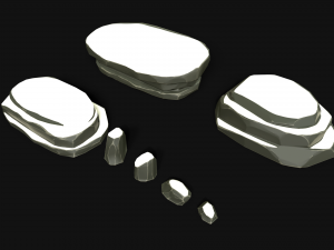 stylized forest rocks Modelo 3D