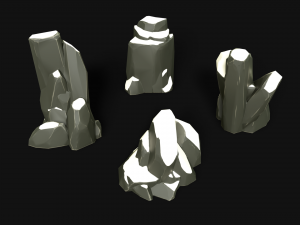 stylized forest rocks Modelo 3D