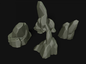 stylized forest rocks Modelo 3D