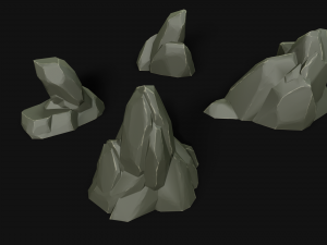 stylized forest rocks Modelo 3D