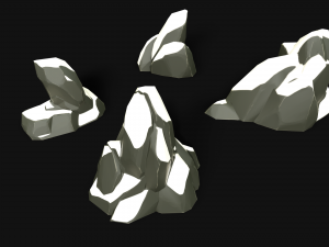 stylized forest rocks Modelo 3D