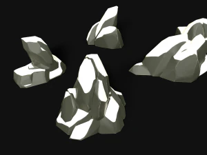 stylized forest rocks 3D Model