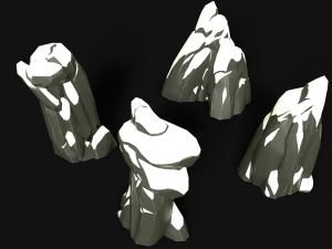 stylized forest rocks Modelo 3D