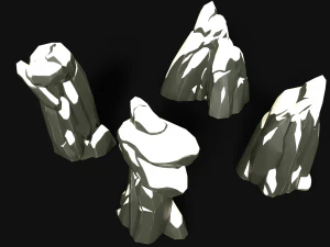 stylized forest rocks 3D Model