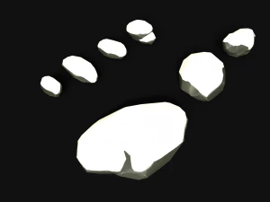 stylized forest rocks 3D Model