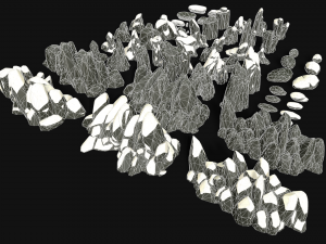 stylized forest rocks Modelo 3D