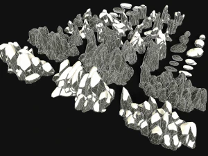 stylized forest rocks 3D Model