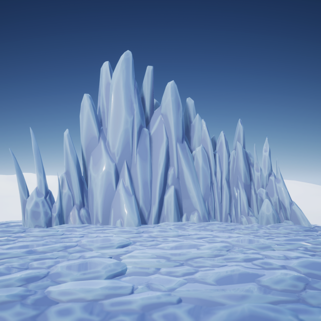 stylized ice formations Modèle 3D .c4d .max .obj .3ds .fbx .stl .blend 