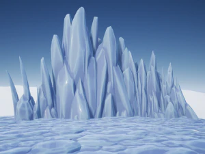 formazioni di ghiaccio stilizzate Modello 3D
