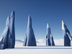 stylized ice formations Modèle 3D