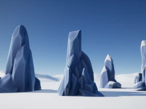 stylized ice formations 3D Model